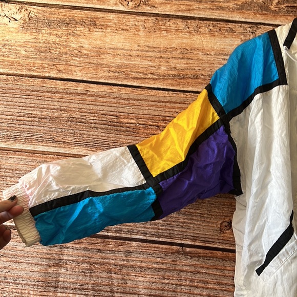 Vtg Lavon Multi Colored Windbreaker Jacket - Picture 4 of 6